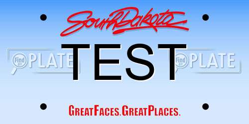 TEST South Dakota License Plate