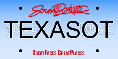 TEXASOT South Dakota License Plate