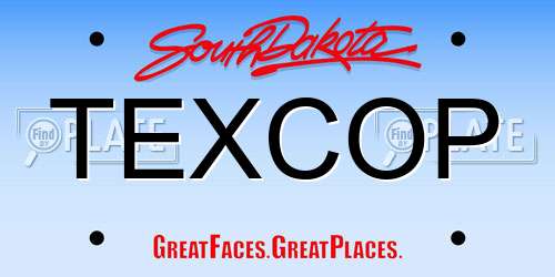TEXCOP South Dakota License Plate