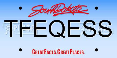 TFEQESS South Dakota License Plate