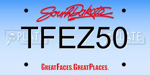 TFEZ50 South Dakota License Plate
