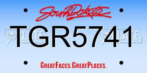 TGR5741 South Dakota License Plate