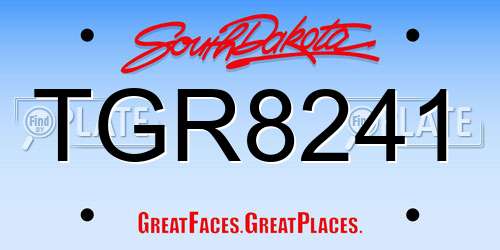 TGR8241 South Dakota License Plate