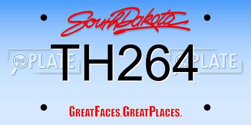 TH264 South Dakota License Plate