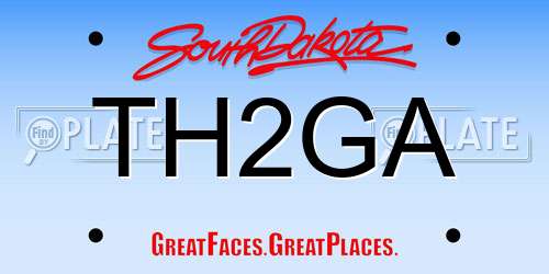 TH2GA South Dakota License Plate
