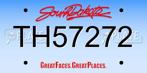 TH57272 South Dakota License Plate