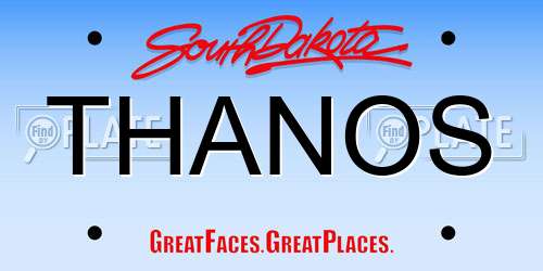 THANOS South Dakota License Plate