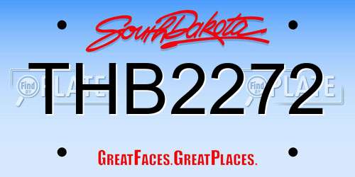 THB2272 South Dakota License Plate
