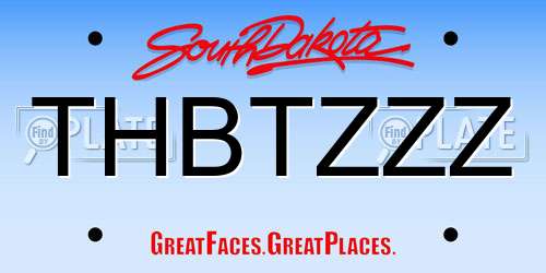 THBTZZZ South Dakota License Plate