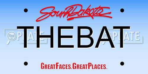 THEBAT South Dakota License Plate