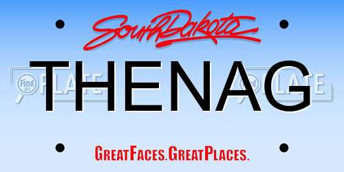 THENAG South Dakota License Plate