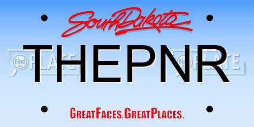 THEPNR South Dakota License Plate