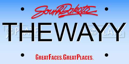 THEWAYY South Dakota License Plate