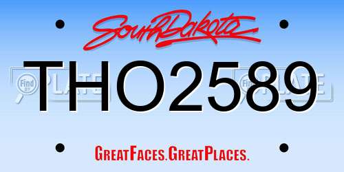 THO2589 South Dakota License Plate