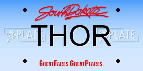 THOR South Dakota License Plate