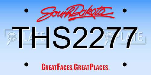 THS2277 South Dakota License Plate
