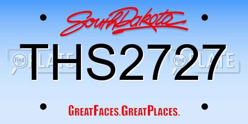 THS2727 South Dakota License Plate