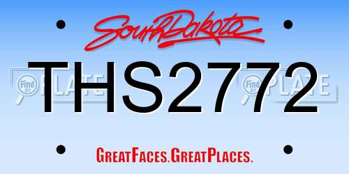 THS2772 South Dakota License Plate