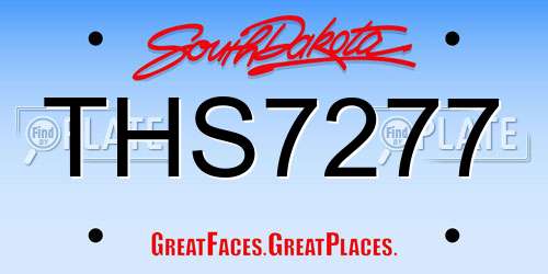 THS7277 South Dakota License Plate