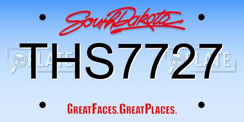 THS7727 South Dakota License Plate