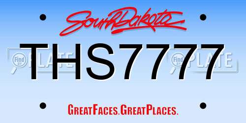THS7777 South Dakota License Plate