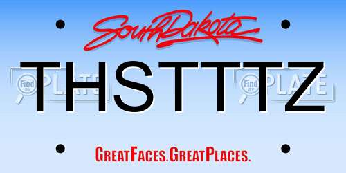 THSTTTZ South Dakota License Plate