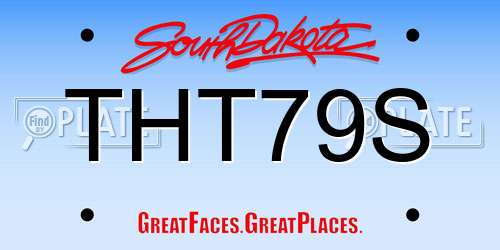 THT79S South Dakota License Plate