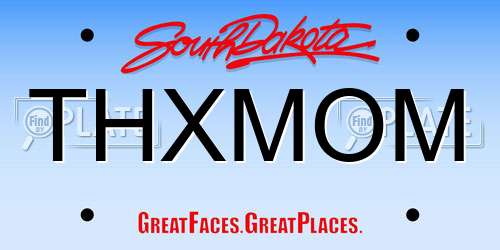 THXMOM South Dakota License Plate