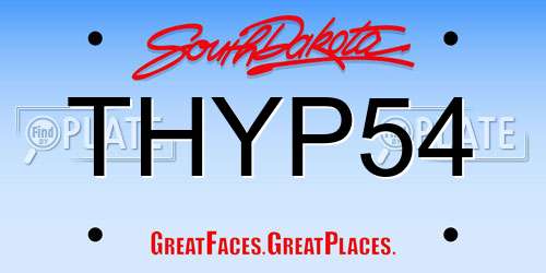 THYP54 South Dakota License Plate