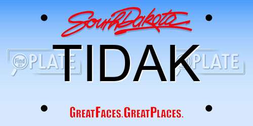TIDAK South Dakota License Plate