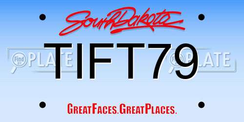 TIFT79 South Dakota License Plate