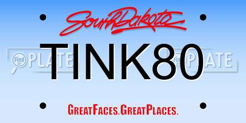 TINK80 South Dakota License Plate