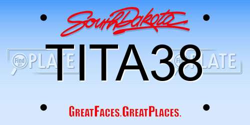 TITA38 South Dakota License Plate