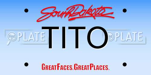 TITO South Dakota License Plate