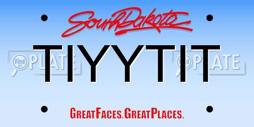 TIYYTIT South Dakota License Plate