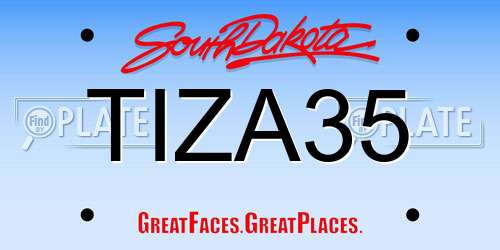 TIZA35 South Dakota License Plate