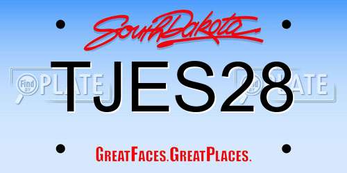 TJES28 South Dakota License Plate