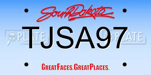TJSA97 South Dakota License Plate