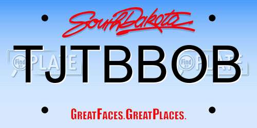 TJTBBOB South Dakota License Plate