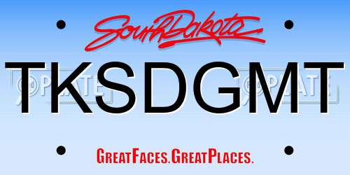 TKSDGMT South Dakota License Plate