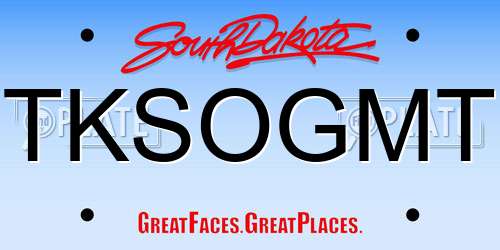 TKSOGMT South Dakota License Plate
