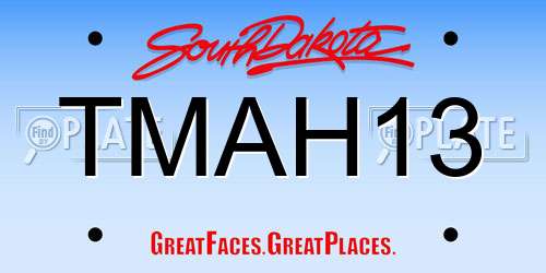 TMAH13 South Dakota License Plate