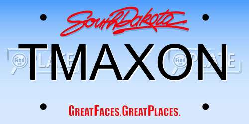 TMAXON South Dakota License Plate