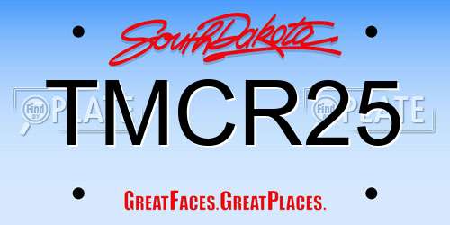 TMCR25 South Dakota License Plate