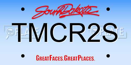 TMCR2S South Dakota License Plate