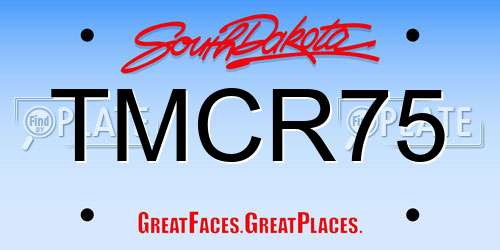 TMCR75 South Dakota License Plate