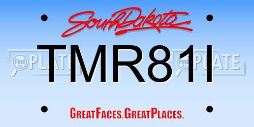 TMR81I South Dakota License Plate