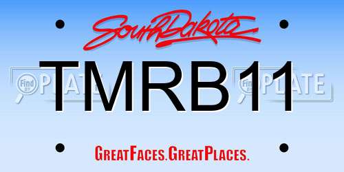 TMRB11 South Dakota License Plate