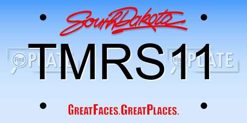 TMRS11 South Dakota License Plate