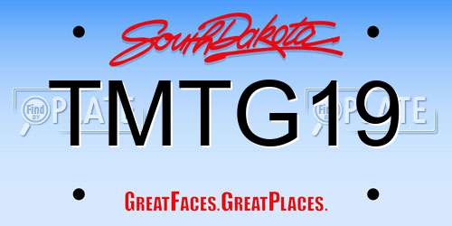 TMTG19 South Dakota License Plate